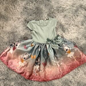 H&M Mint and Pink Kids Dress with Bunny Print